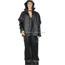 customized lightweight pu rain jacket and bib pants outdoor waterproof mens rain gear